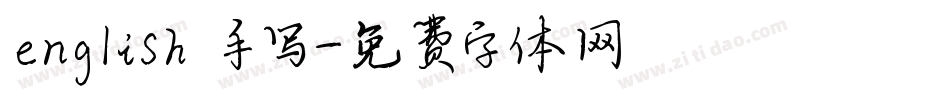 english 手写字体转换